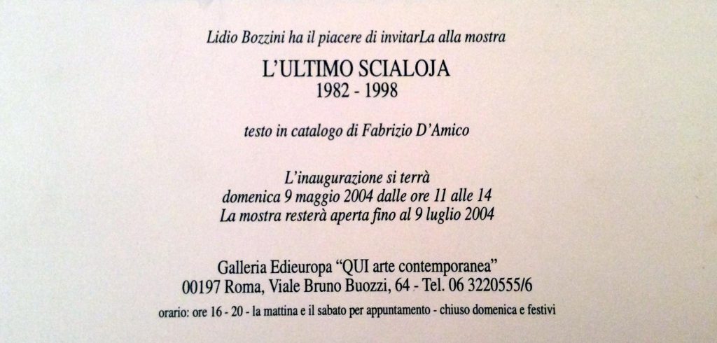 L'Ultimo Scialoja